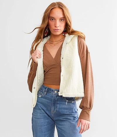 Faux Fur Hooded Vest