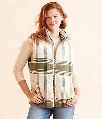 Collared Plaid Vest