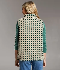 Checkered Sherpa Vest