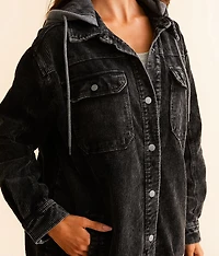Hooded Corduroy Tunic Shacket