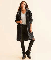 Hooded Corduroy Tunic Shacket