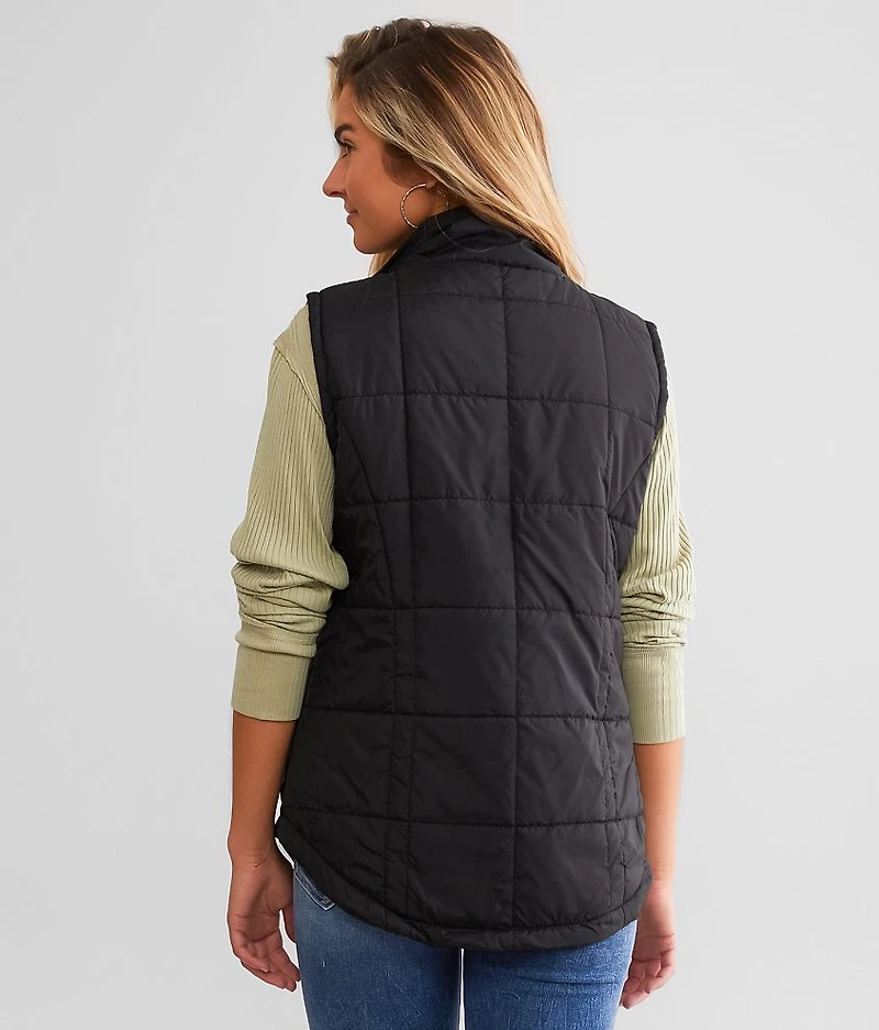 Quilted Mock Neck Vest