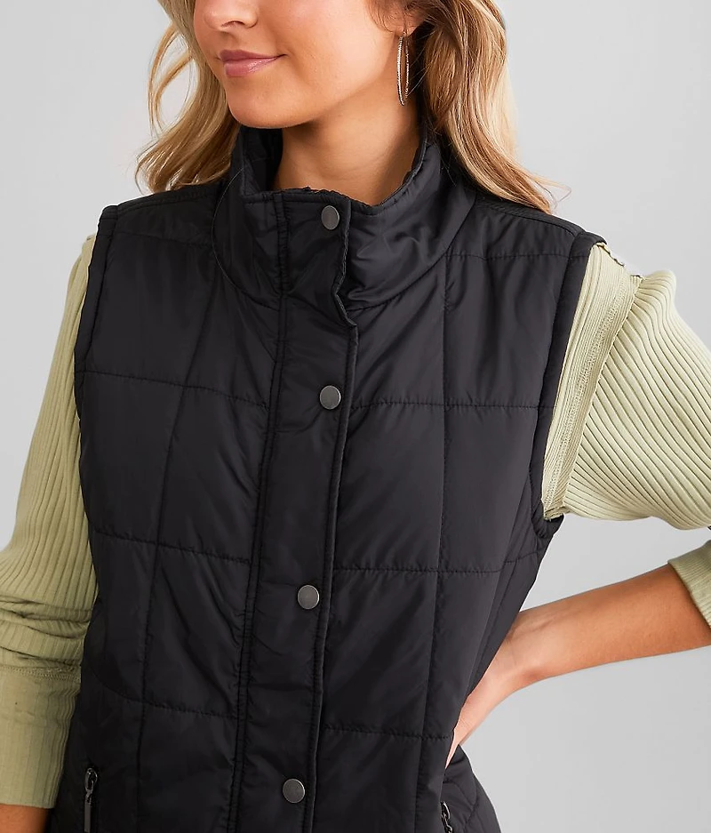 Quilted Mock Neck Vest