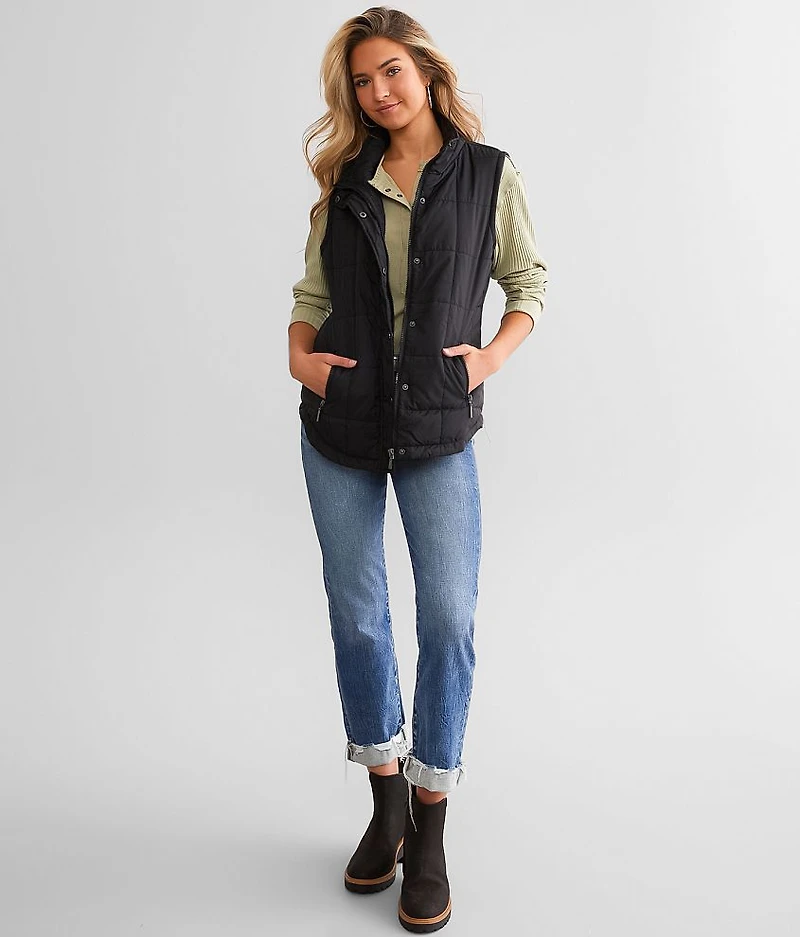 Quilted Mock Neck Vest