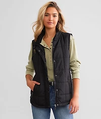 Quilted Mock Neck Vest