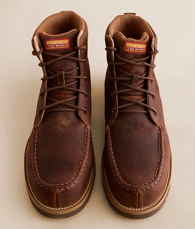 Work Wedge Sole Leather Boot