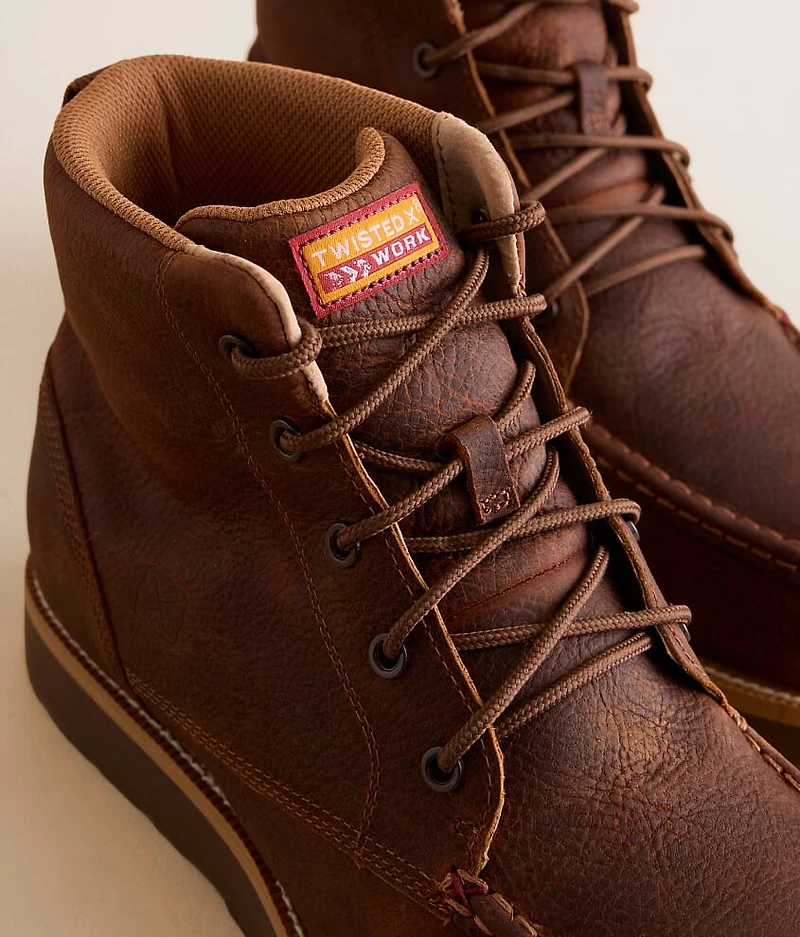 Work Wedge Sole Leather Boot