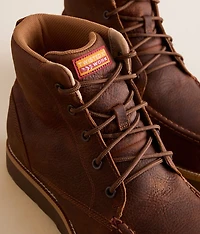 Work Wedge Sole Leather Boot