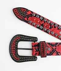 Bling Snake Print Belt
