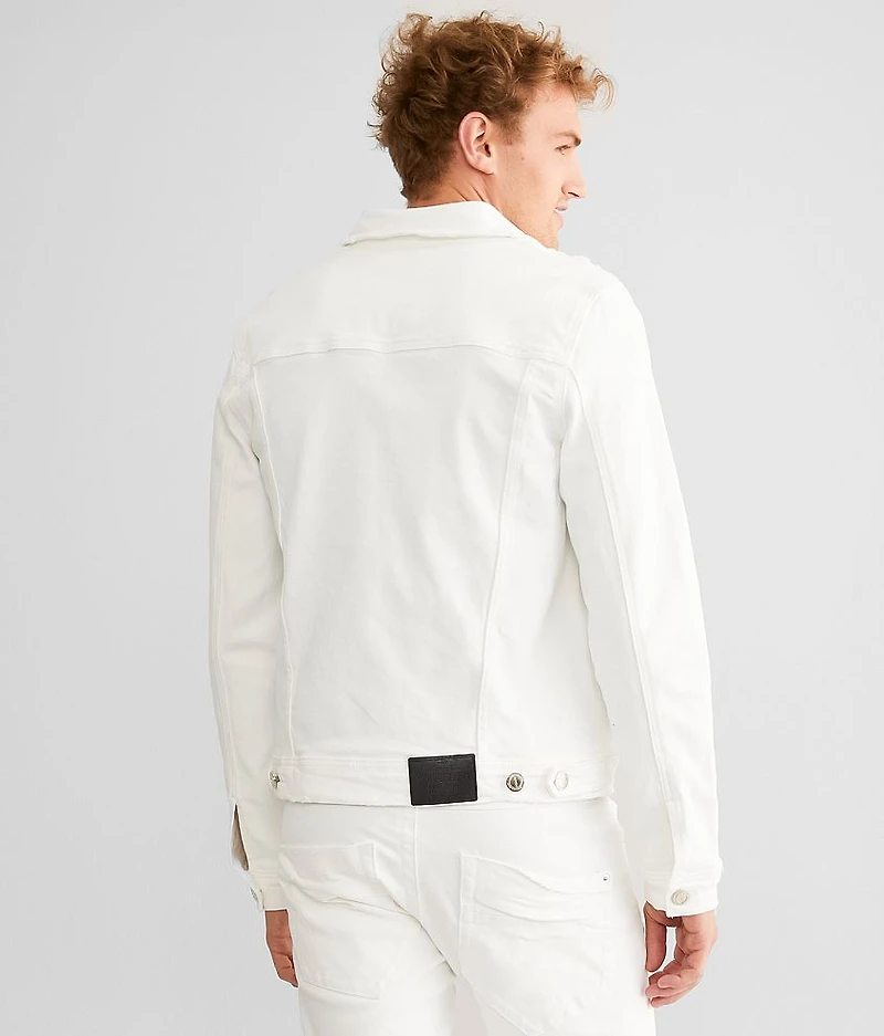 Destructed Denim Stretch Jacket