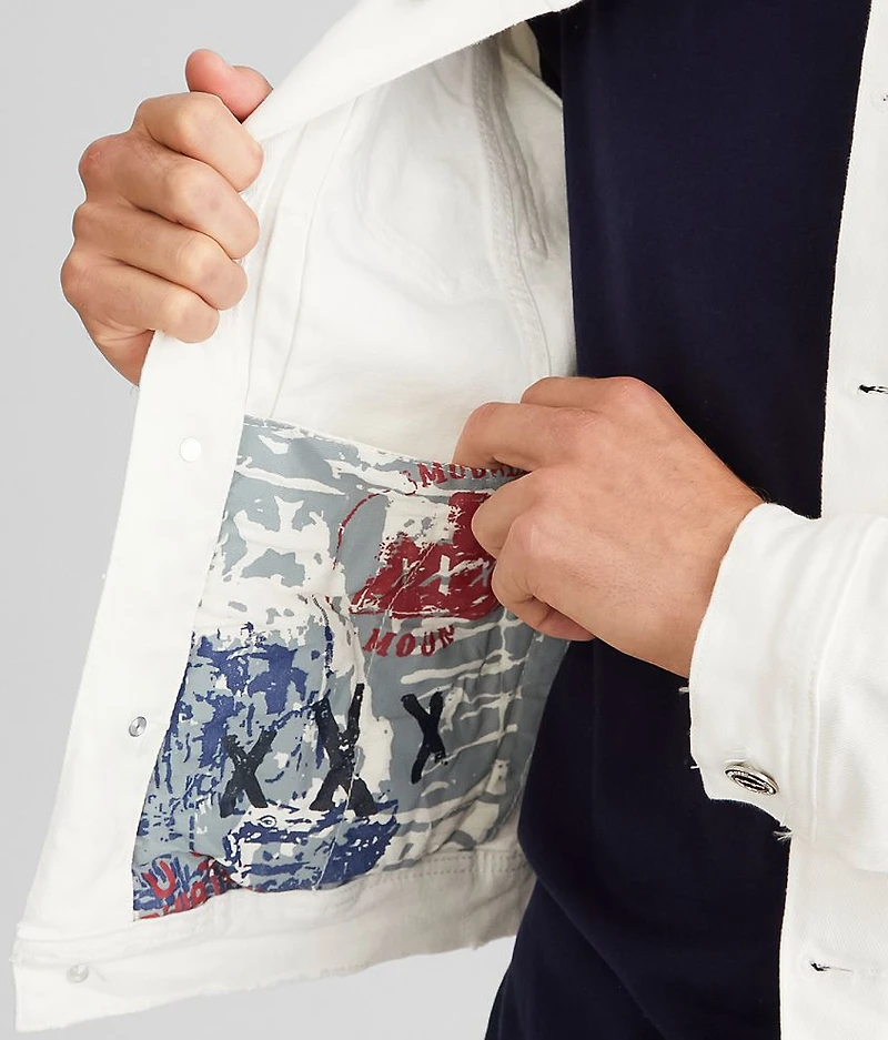 Destructed Denim Stretch Jacket