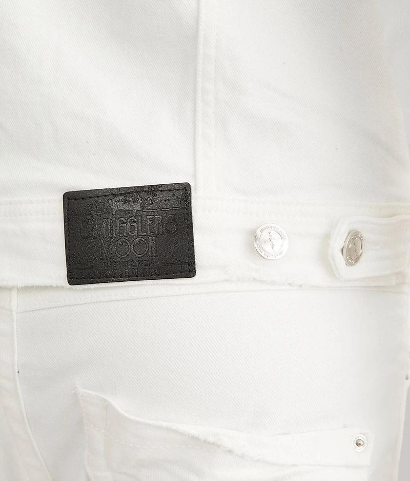 Destructed Denim Stretch Jacket