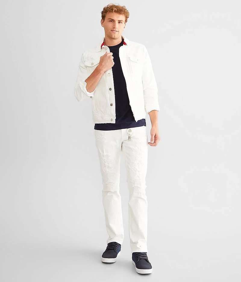 Destructed Denim Stretch Jacket