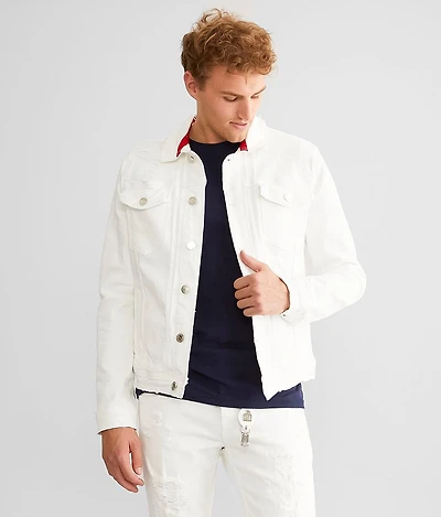 Destructed Denim Stretch Jacket