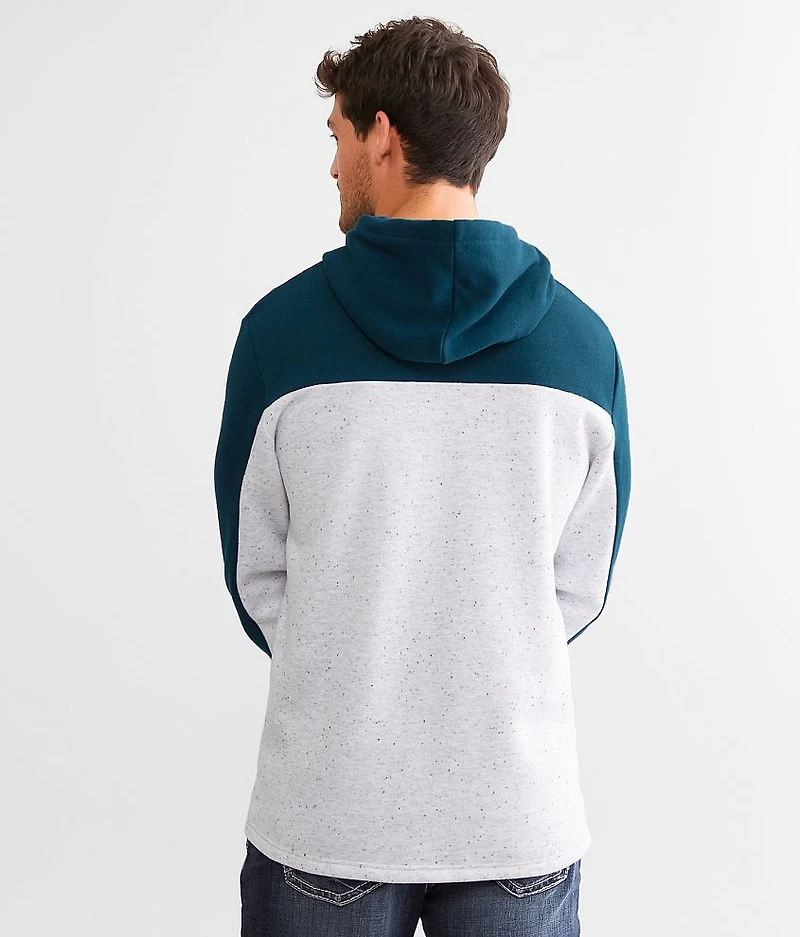 Speckle Color Block Hooded Sweatshirt