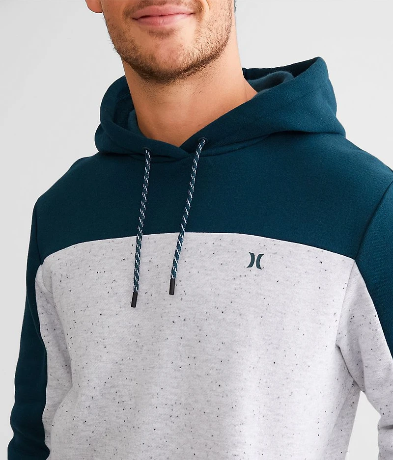 Speckle Color Block Hooded Sweatshirt