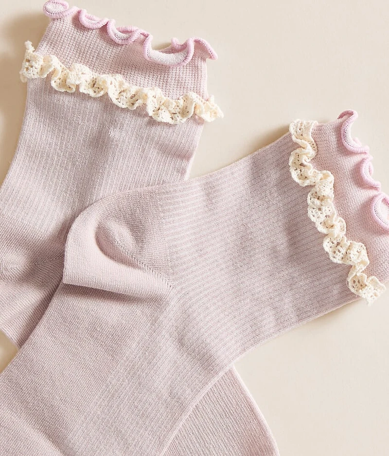 Ruffle Quarter Socks