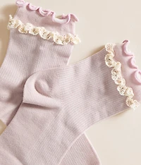 Ruffle Quarter Socks