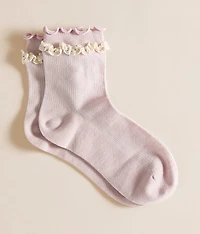 Ruffle Quarter Socks