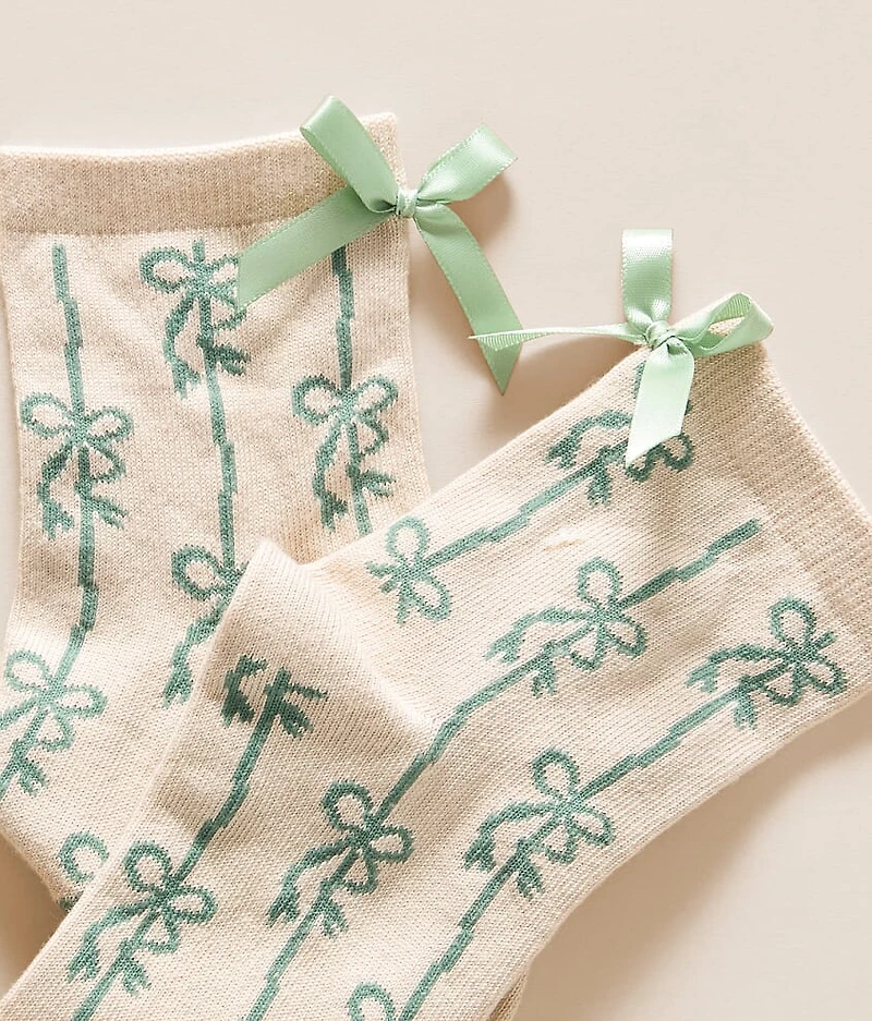 Bow Striped Socks