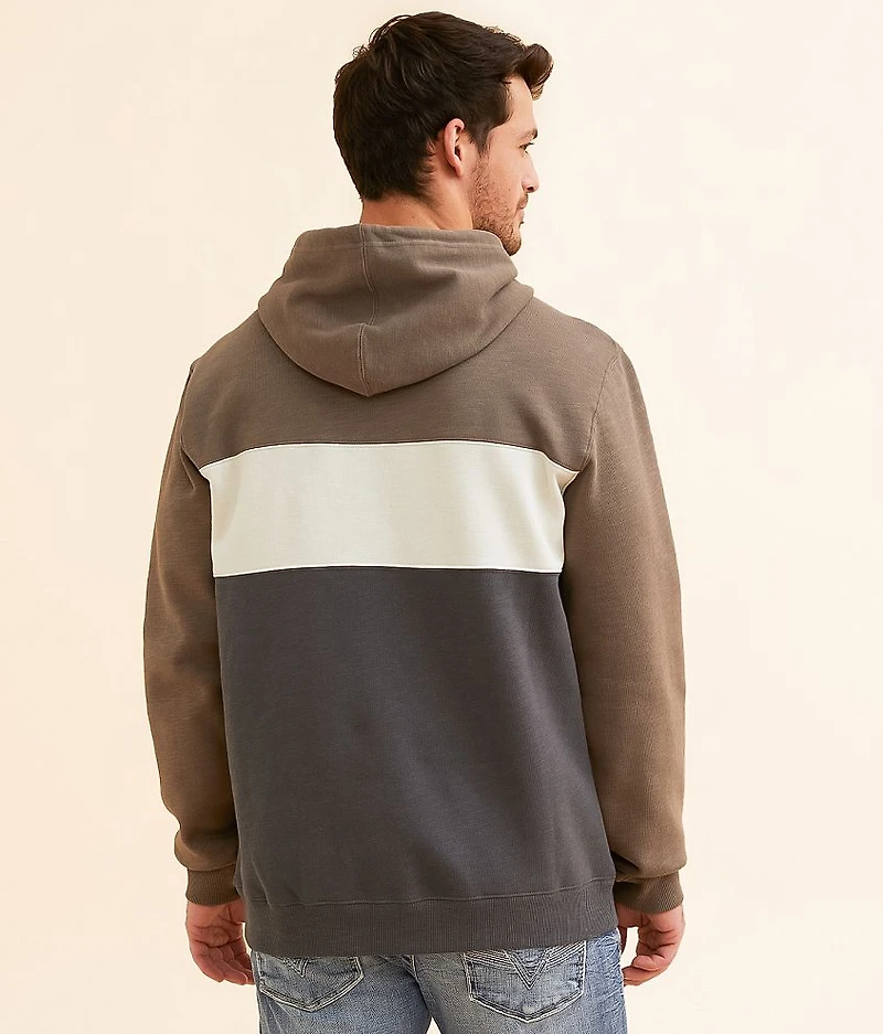 Slub Color Block Hooded Sweatshirt