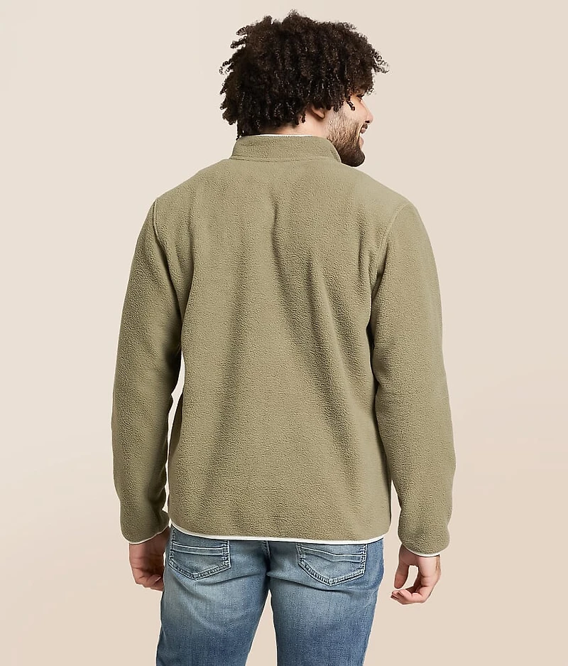 Debossed Blocked Quarter Snap Pullover