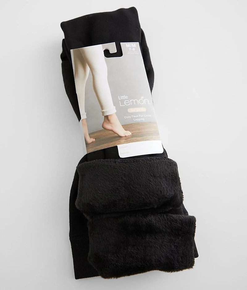 Girls - Faux Fur Lined Leggings