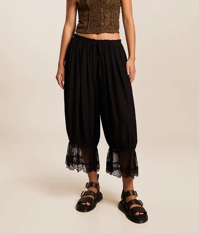 Cropped Lace Balloon Pant