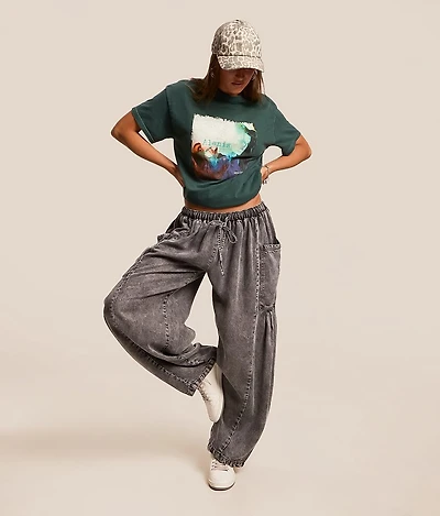 Cropped Wide Leg Pant