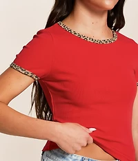 Cheetah Trim T-Shirt
