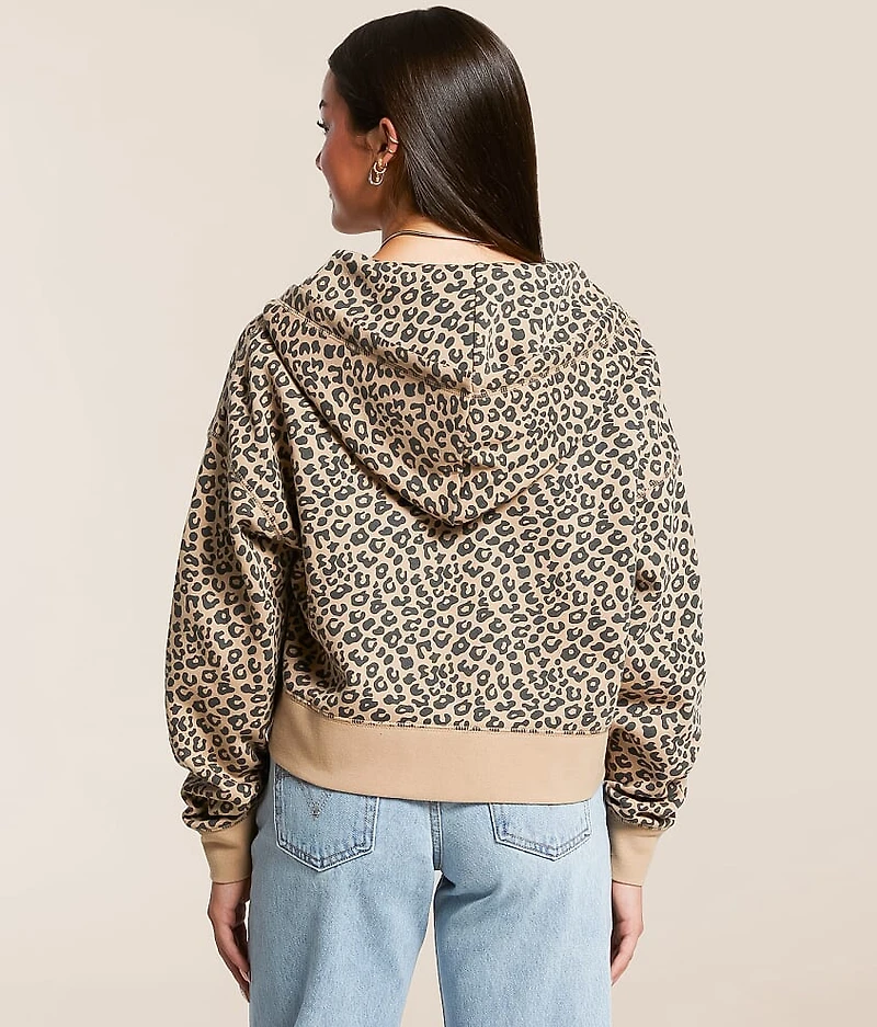 Cheetah Cropped Hoodie