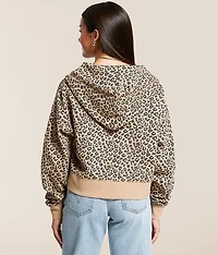 Cheetah Cropped Hoodie