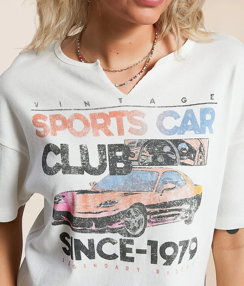 Sports Car Club Cropped T-Shirt
