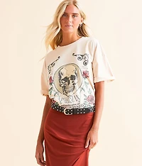 Parisian Rose Skull T-Shirt