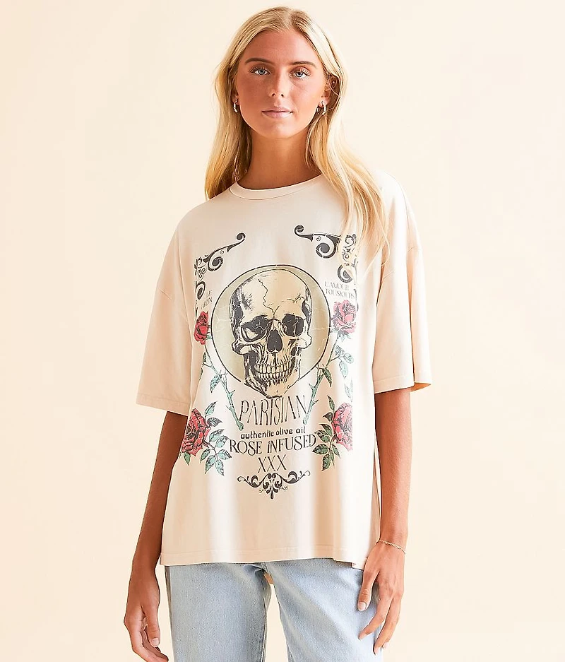 Parisian Rose Skull T-Shirt