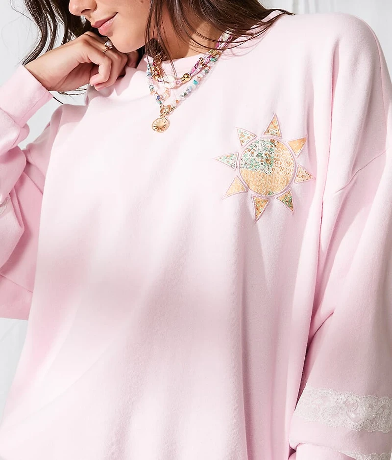 Golden Hour Lace Pullover