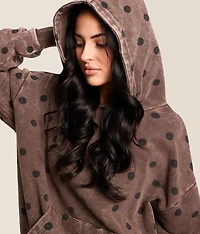 Polka Dot Hooded Sweatshirt