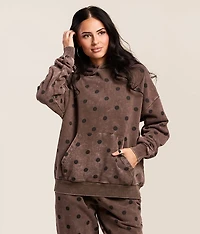 Polka Dot Hooded Sweatshirt