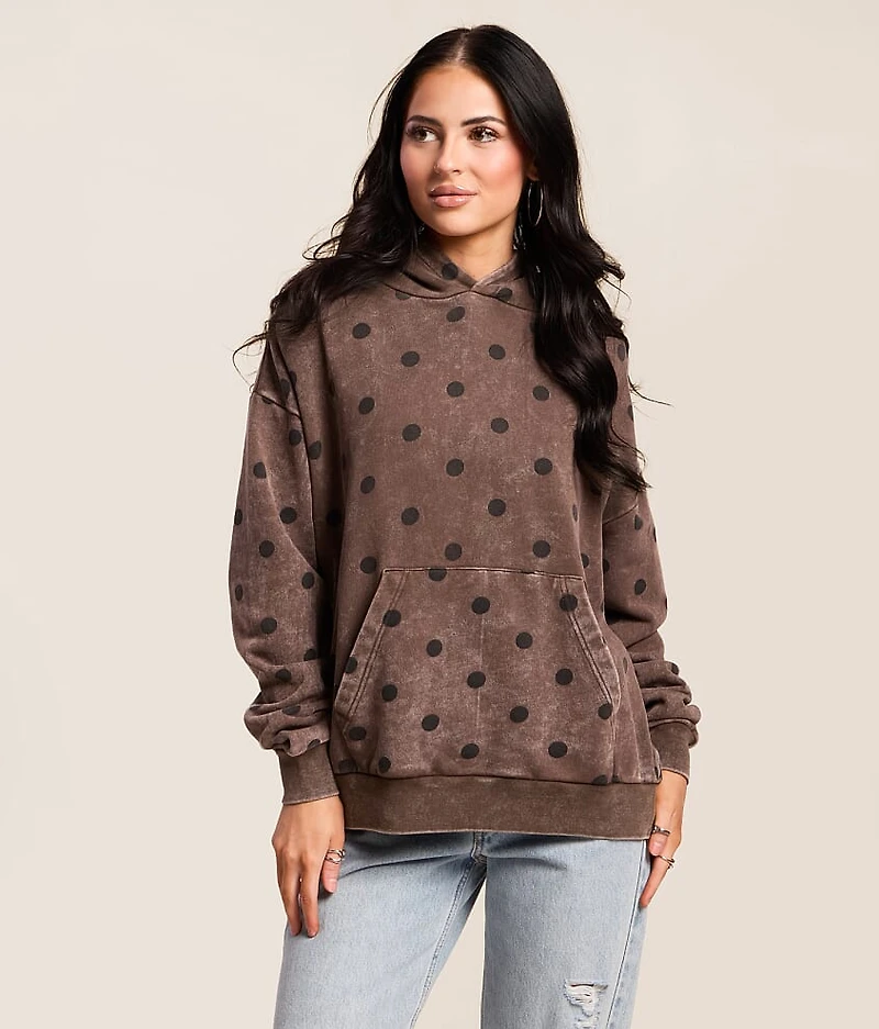 Polka Dot Hooded Sweatshirt