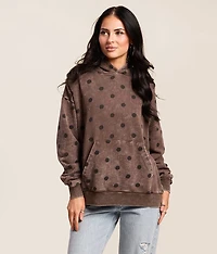 Polka Dot Hooded Sweatshirt