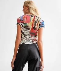 Graffiti Mesh Top
