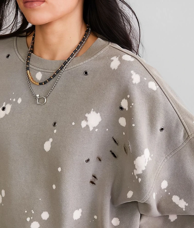 Bleach Washed Pullover
