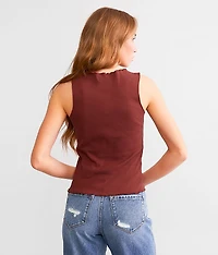 Pieced Mesh Tank Top