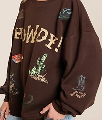 Howdy Tattoo Oversized Pullover