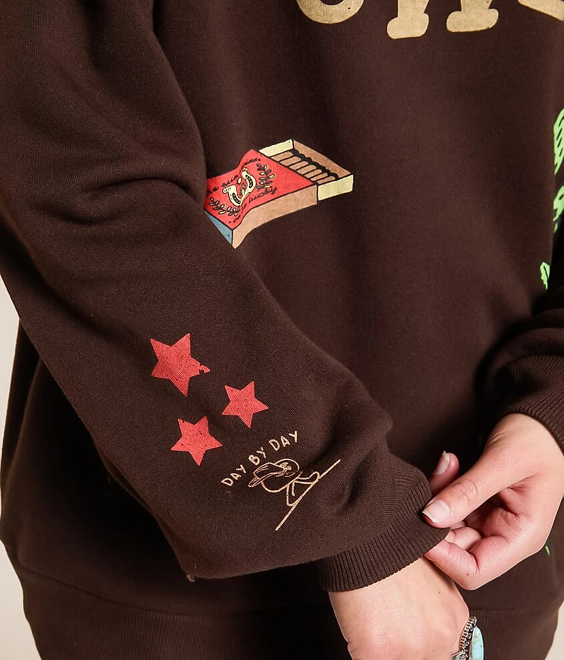 Howdy Tattoo Oversized Pullover