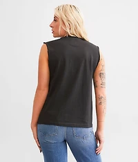 Rhinestone Fringe Rocker Tank Top