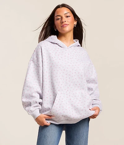 Floral Hooded Sweatshirt