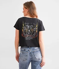 Cropped Front Tie Top