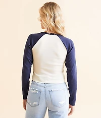 Brooklyn Bridge Cropped Raglan T-Shirt
