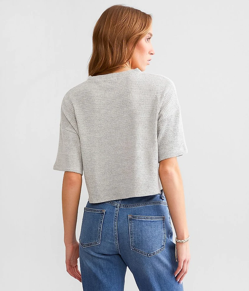 Brushed Thermal Cropped Top